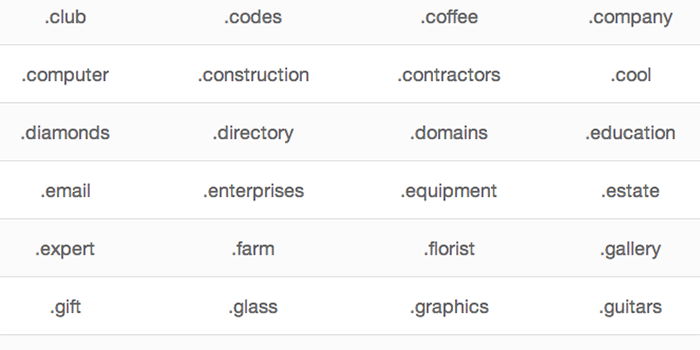About the new generic Top Level Domains [ gTLDs ]